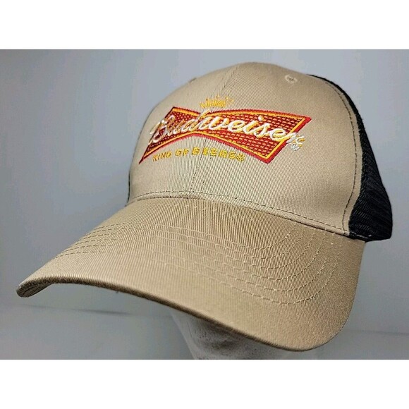 Budweiser Men's King of Beers Brew Baseball Hat Strapback Anhauser Busch - Picture 1 of 7